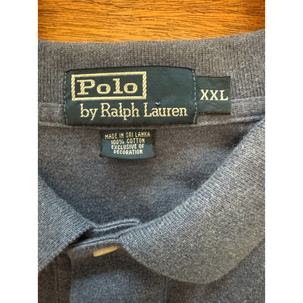 Polo Ralph Lauren Long Sleeve Polo Shirt Men’s 2XL Classic Preppy Pony Blue - Picture 3 of 8